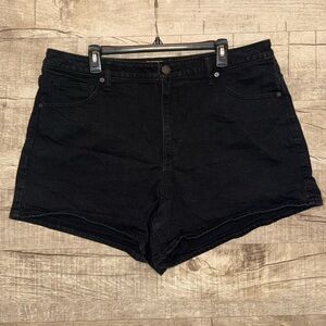 Universal Thread Black Jean Shorts Distressed Cut-Off